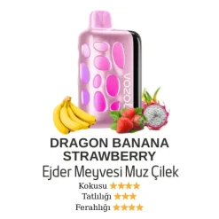 Vozol Rave 40000 - Dragon Banana  Strawberry
